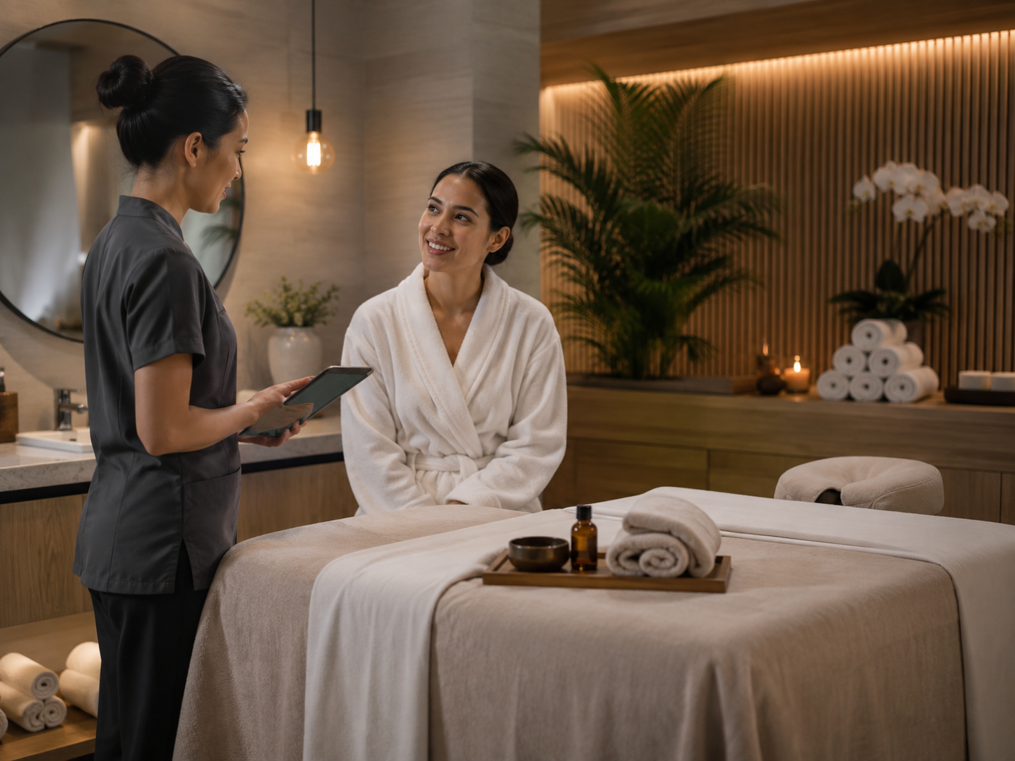 Professional wellness clinic and spa business environment