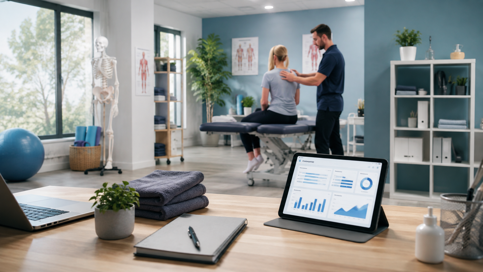 Professional physiotherapy and medical clinic environment