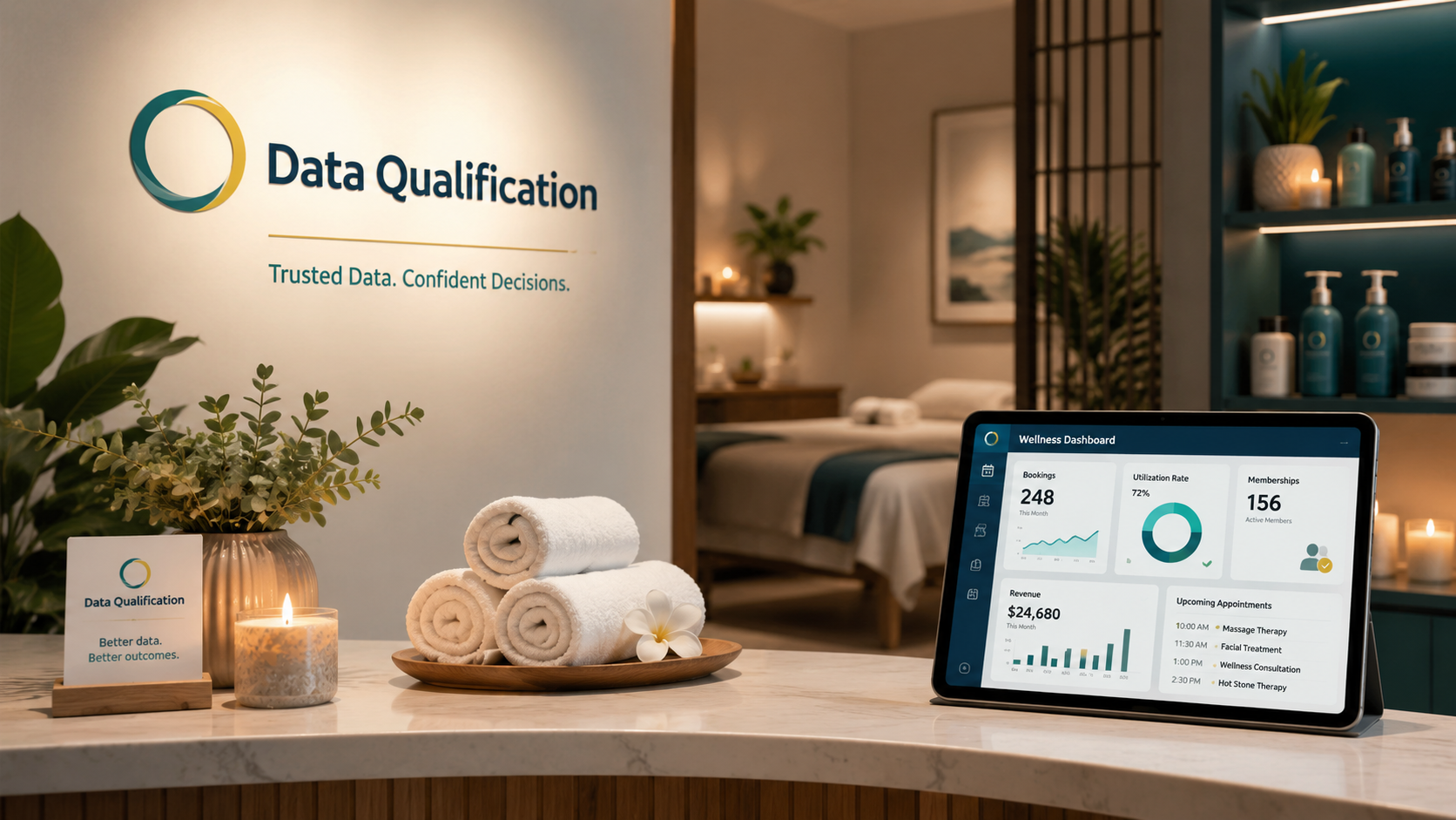 Professional wellness clinic and spa business environment