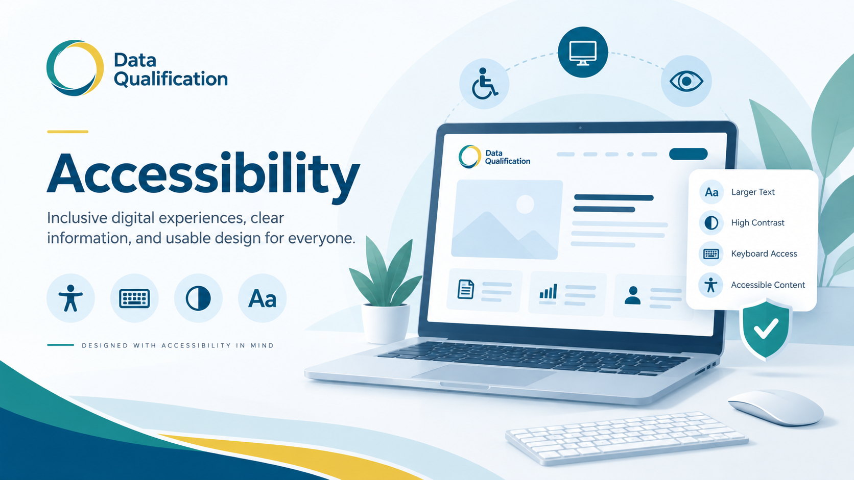 Data Qualification accessibility and inclusive digital design illustration