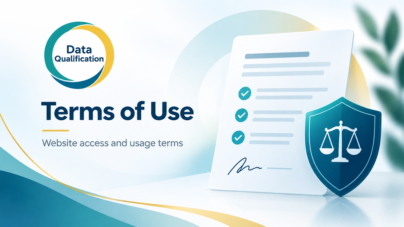 Data Qualification terms of use and responsible website use illustration