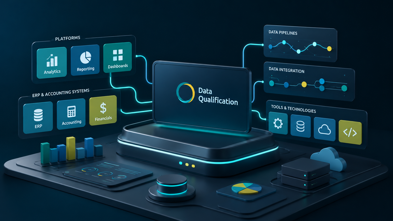 Enterprise technology and analytics platforms in a professional setting