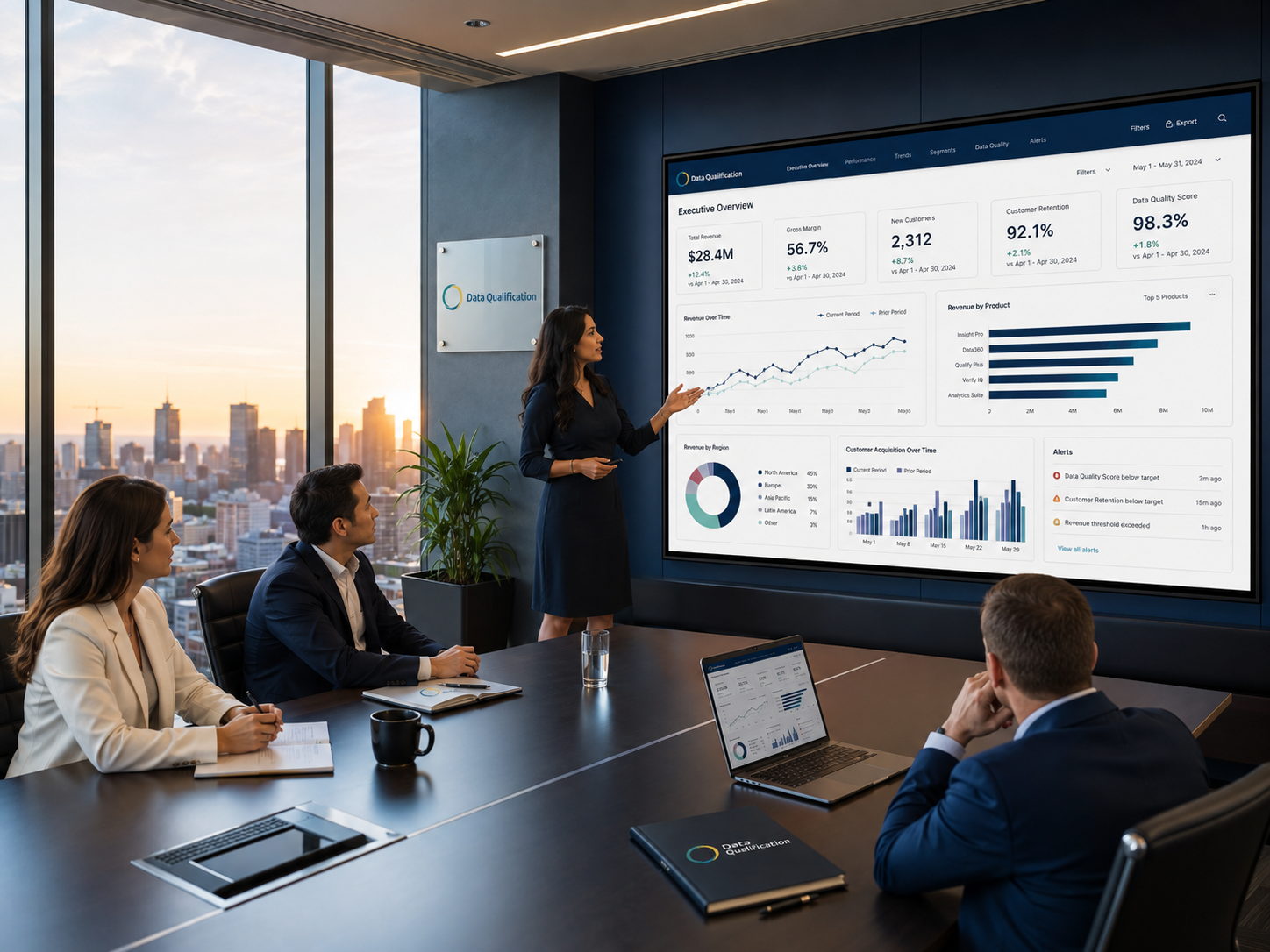 Executive analytics environment with KPI visualizations