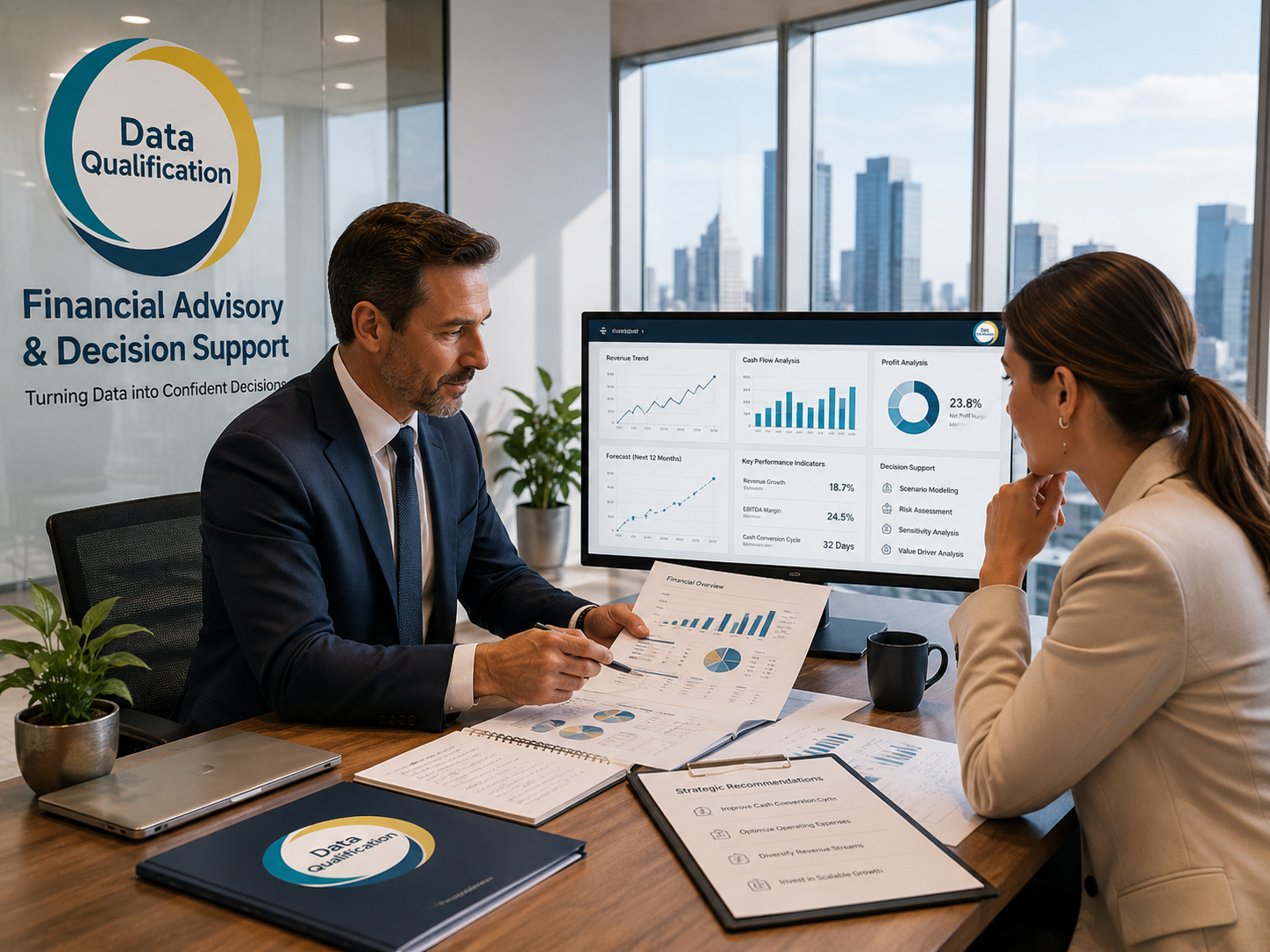 Financial advisory meeting focused on modelling and planning